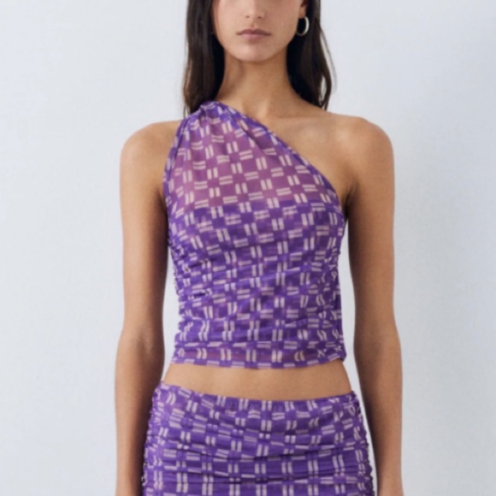 Gimaguas Purple One Shoulder Top
